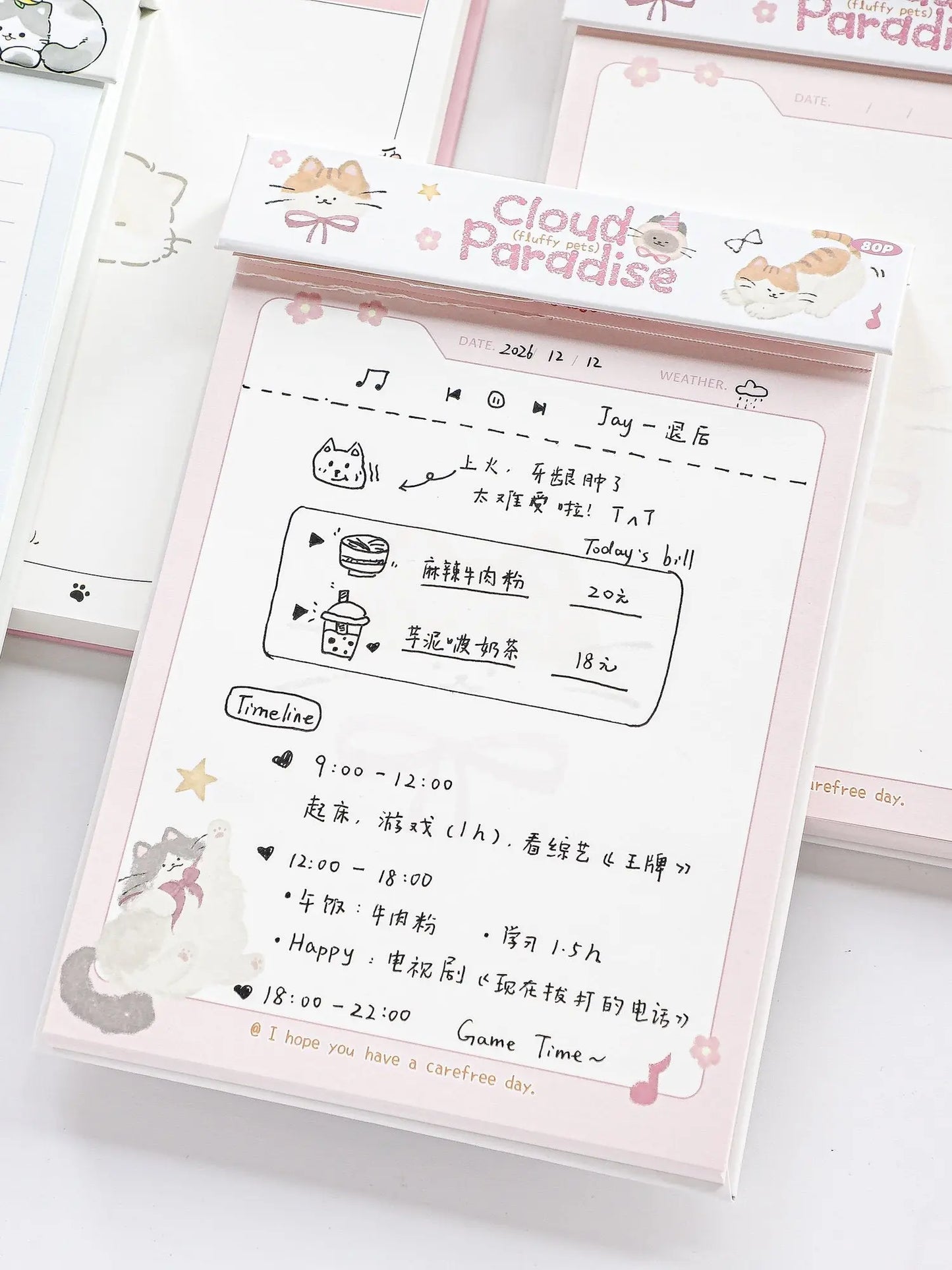 The "Dreamy Paws" Tear-Off Notepad ChicChoi