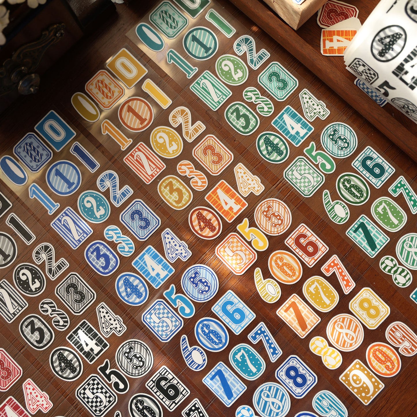Number Match Stickers – Die-Cut Washi & PET Rolls