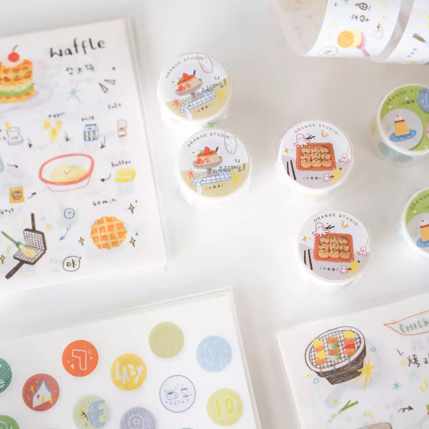 Sweet Moments Series Die-cut Stickers & Washi Tapes