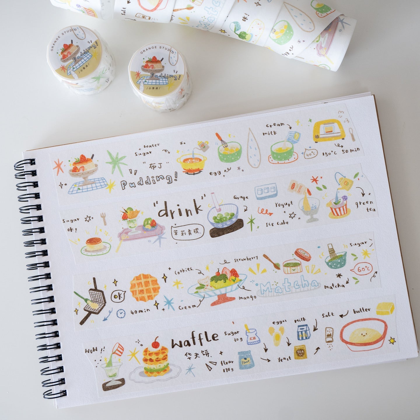 Sweet Moments Series Die-cut Stickers & Washi Tapes
