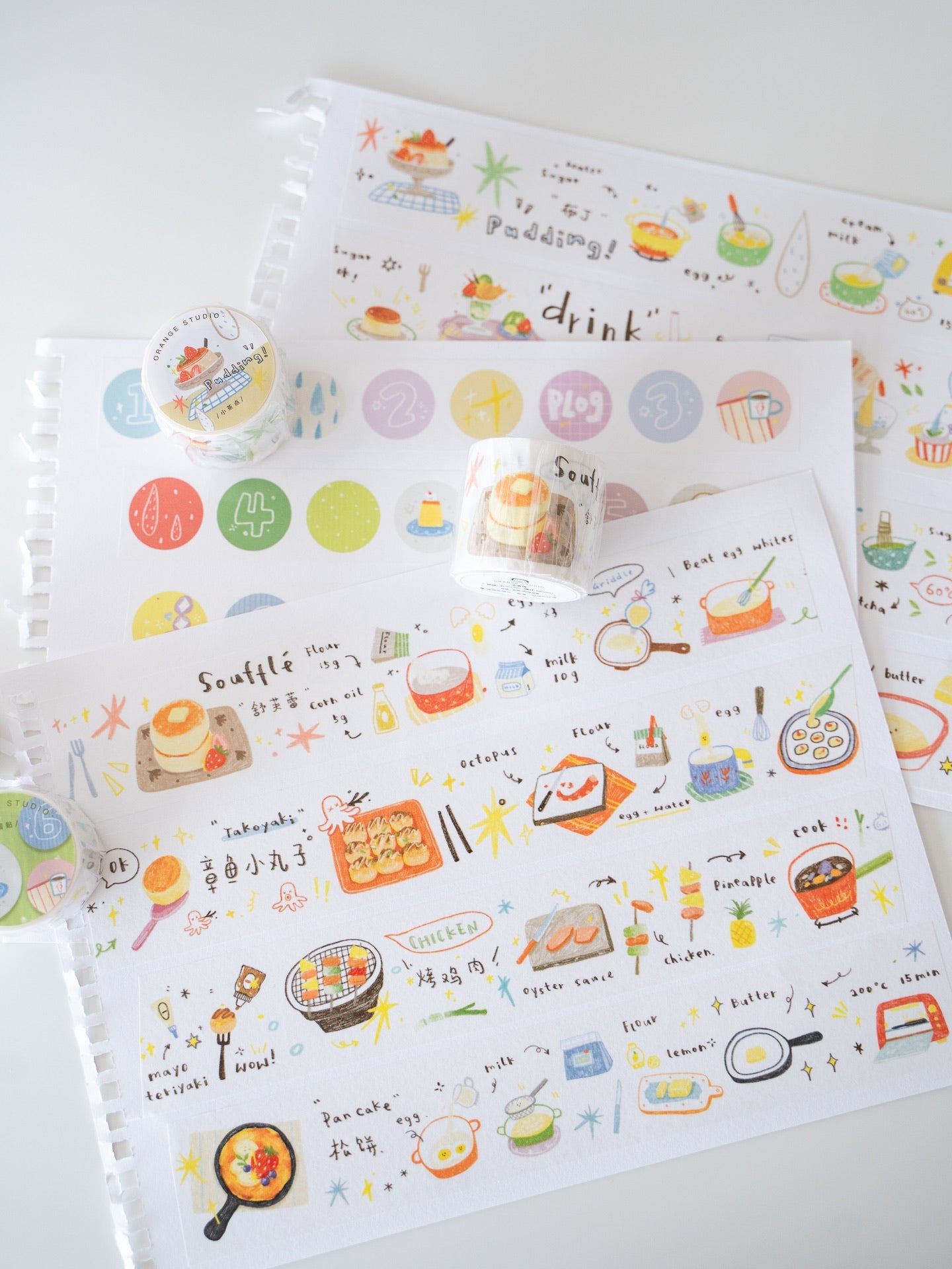 Sweet Moments Series Die-cut Stickers & Washi Tapes