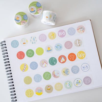 Sweet Moments Series Die-cut Stickers & Washi Tapes