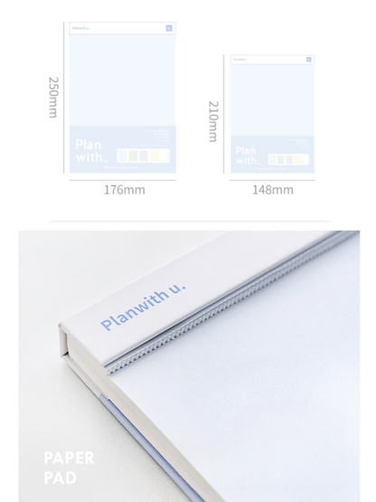 Tearable 5-Color Inner Page Note Pads with Thick Bottom