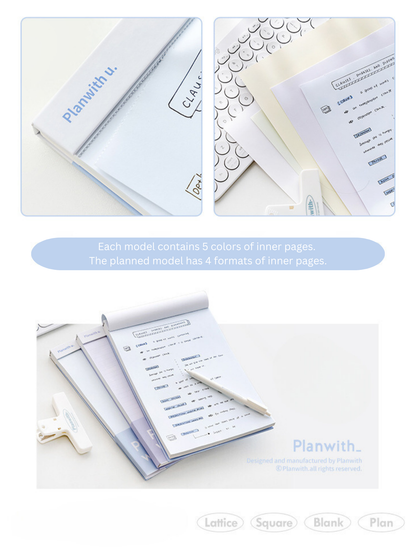 Tearable 5-Color Inner Page Note Pads with Thick Bottom