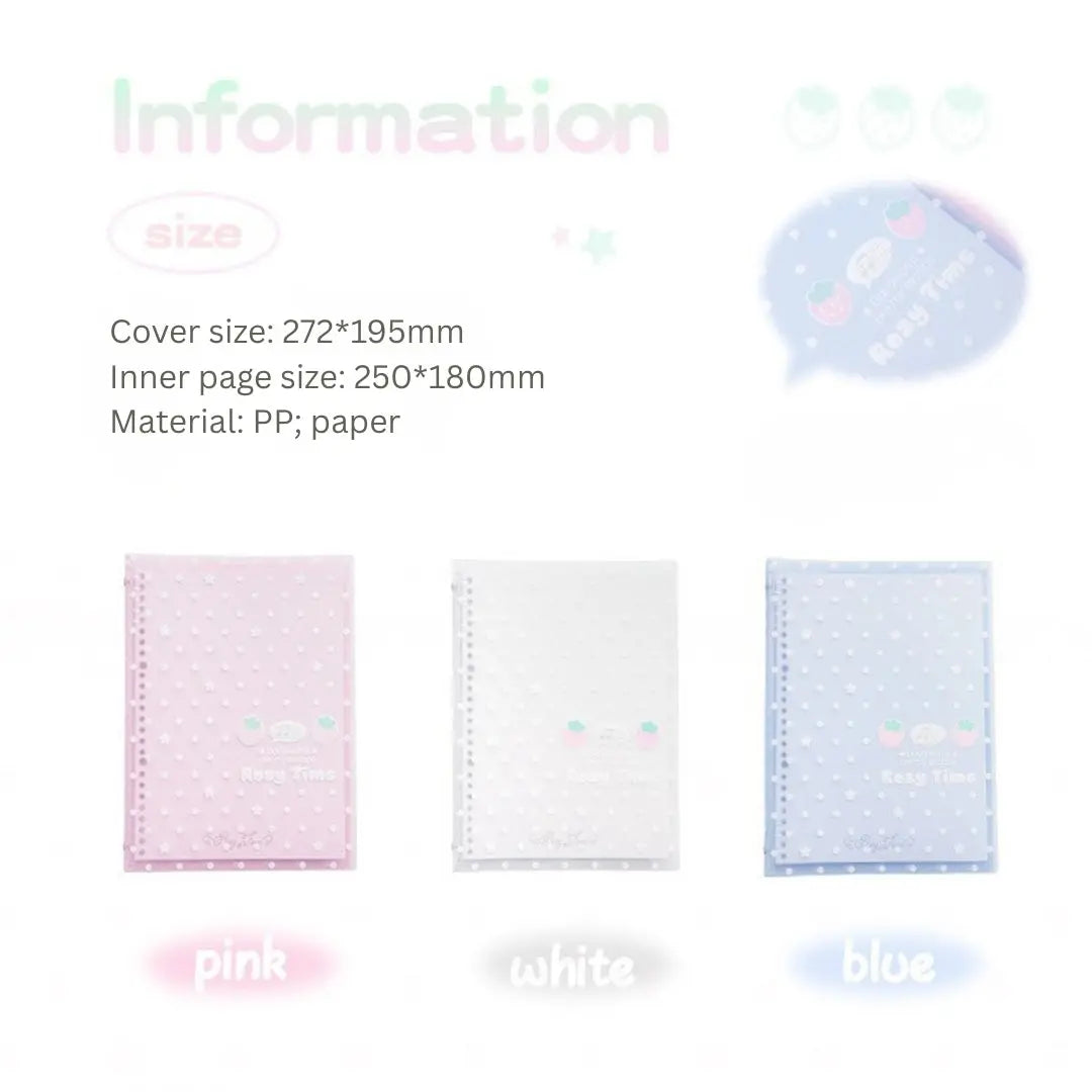 The Berry Sweet Soft-Touch Hand-friendly B5 Loose-Leaf Notebooks ChicChoi