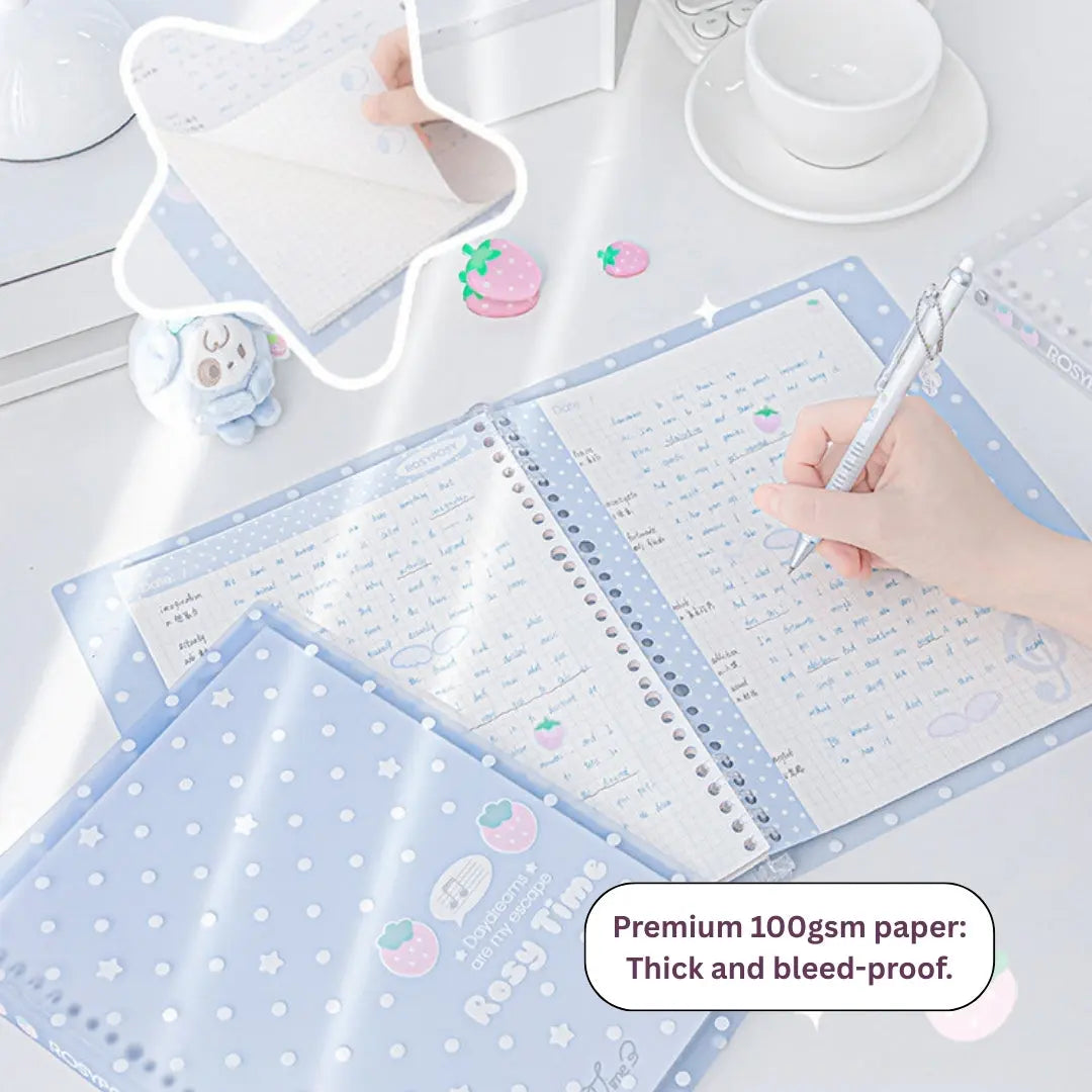 The Berry Sweet Soft-Touch Hand-friendly B5 Loose-Leaf Notebooks ChicChoi