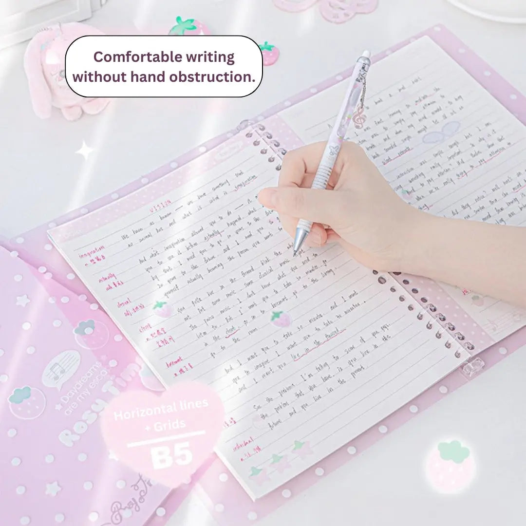 The Berry Sweet Soft-Touch Hand-friendly B5 Loose-Leaf Notebooks ChicChoi