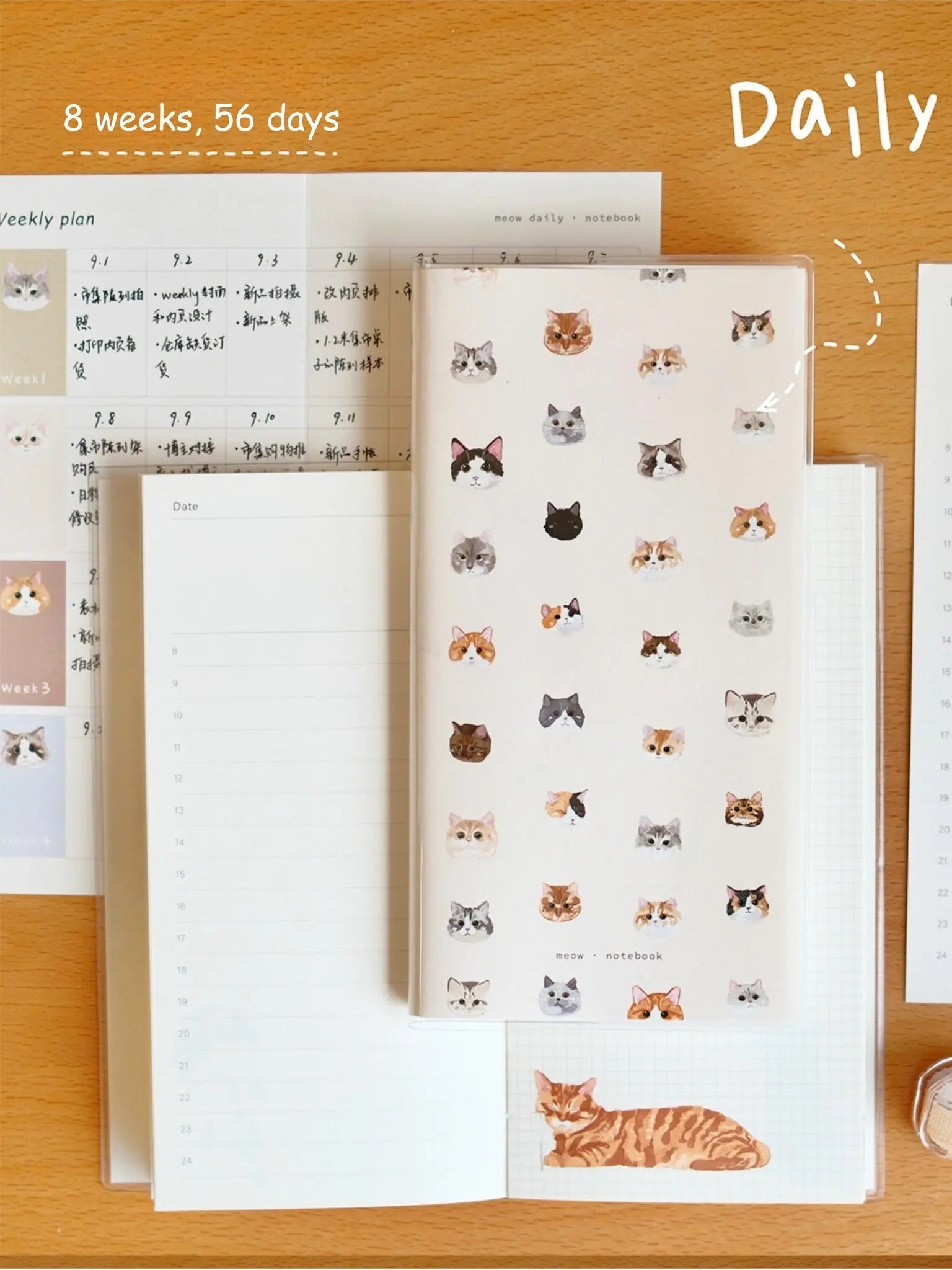 The Original Meow Planners (Daily Planner & Weekly Planner) ChicChoi