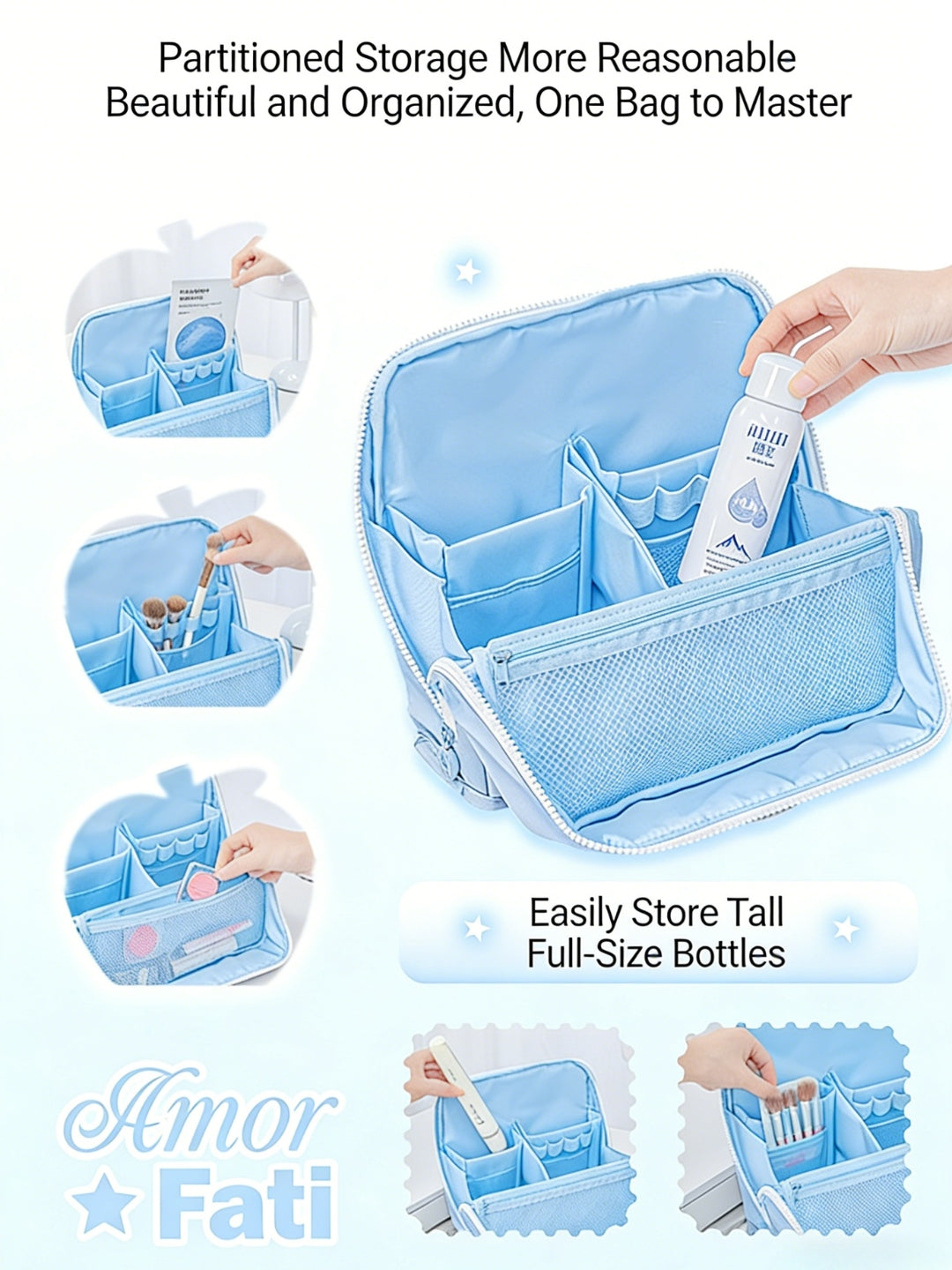 The Vanity Vault Magnetic Stand-Up Makeup Storage Bag