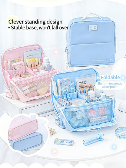 The Vanity Vault Magnetic Stand-Up Makeup Storage Bag