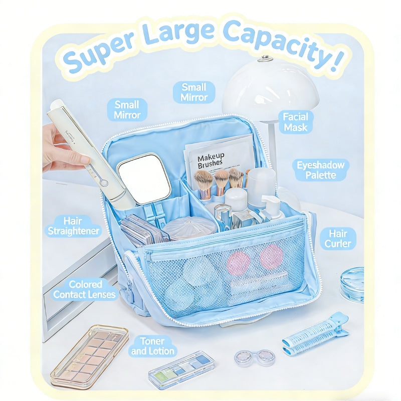 The Vanity Vault Magnetic Stand-Up Makeup Storage Bag