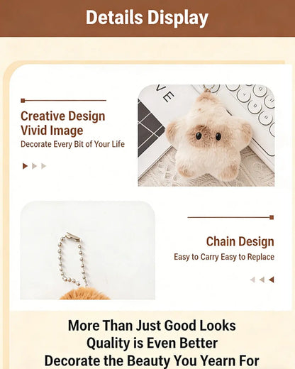 The "Squeaky Joy" Fluffy Bag Charms ChicChoi