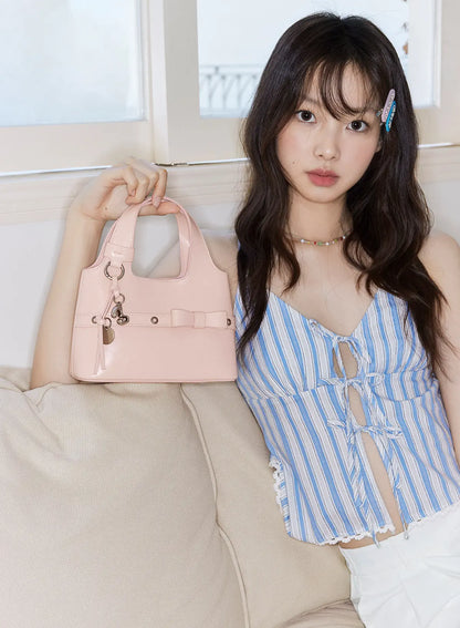 Tied Hearts Ballet Bow Mini Tote ChicChoi