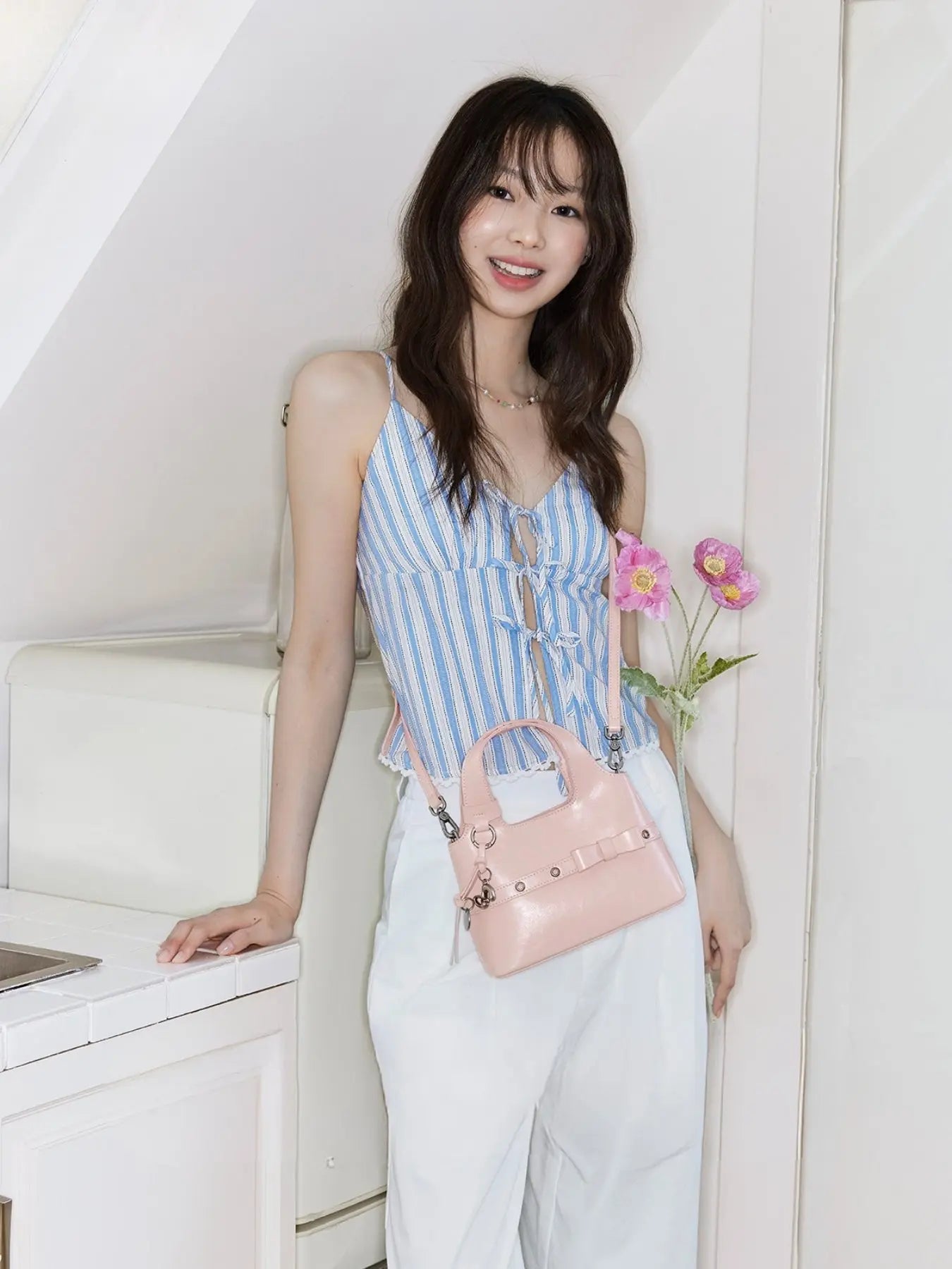 Tied Hearts Ballet Bow Mini Tote ChicChoi