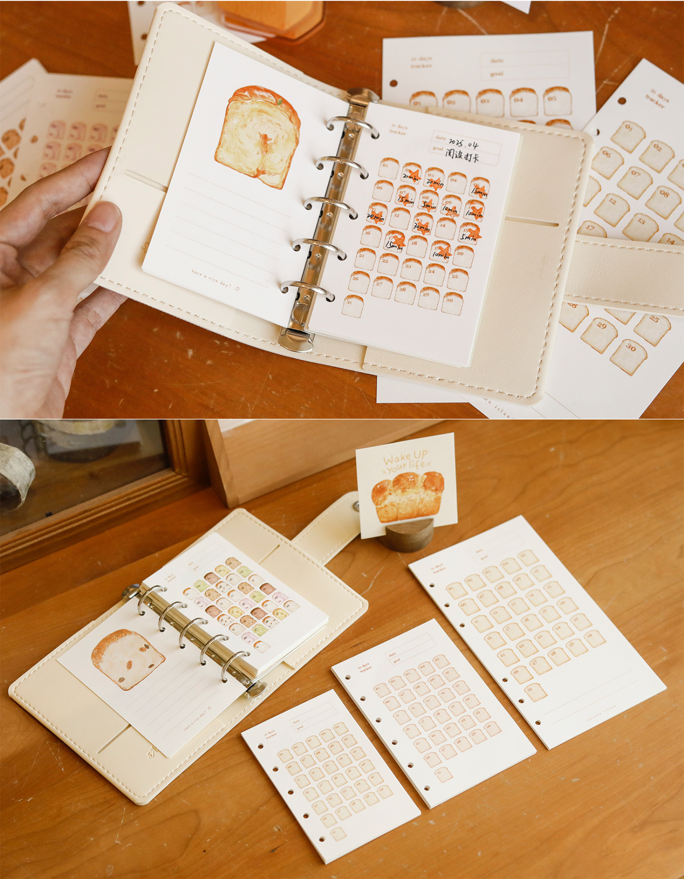 Toast Tracking Card Original Design M5/A7/A6 Loose-leaf Refill Pages