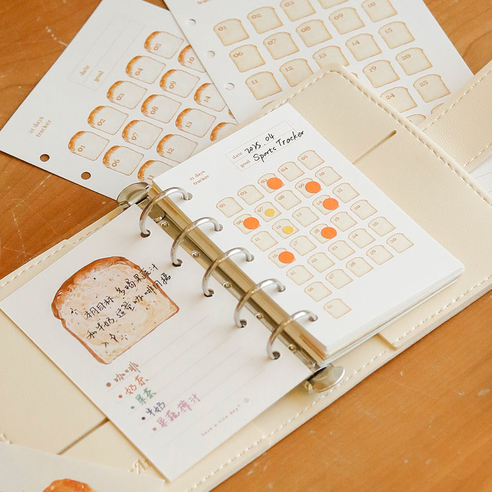Toast Tracking Card Original Design M5/A7/A6 Loose-leaf Refill Pages