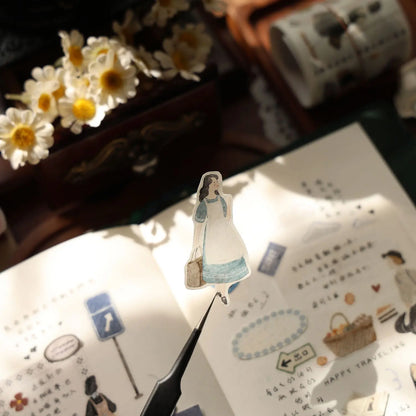 Travel Journal – Soft Vintage Die-Cut Washi & PET Tape ChicChoi