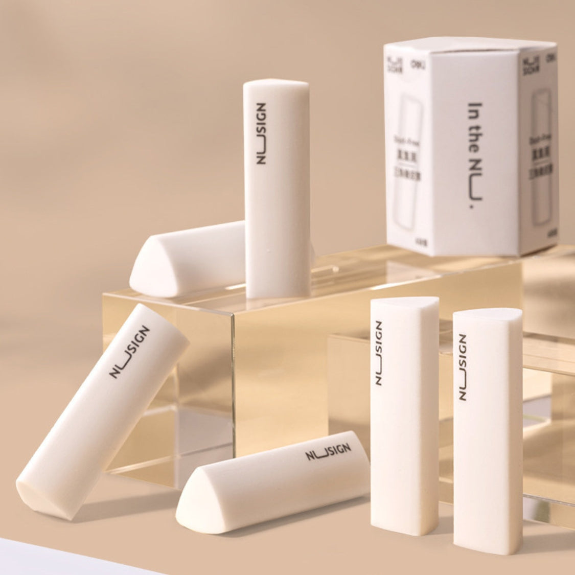Triangle Rolls Into Strips Erasers