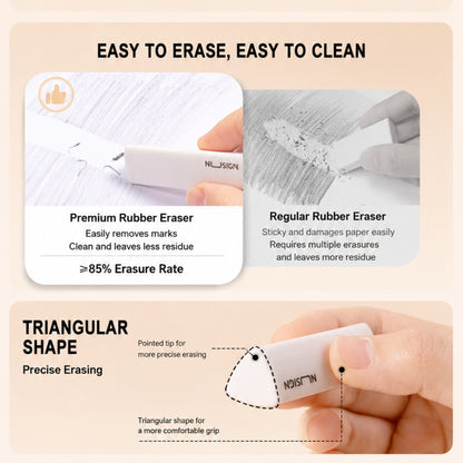 Triangle Rolls Into Strips Erasers