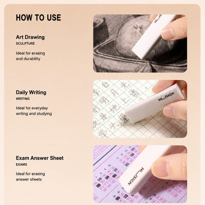 Triangle Rolls Into Strips Erasers