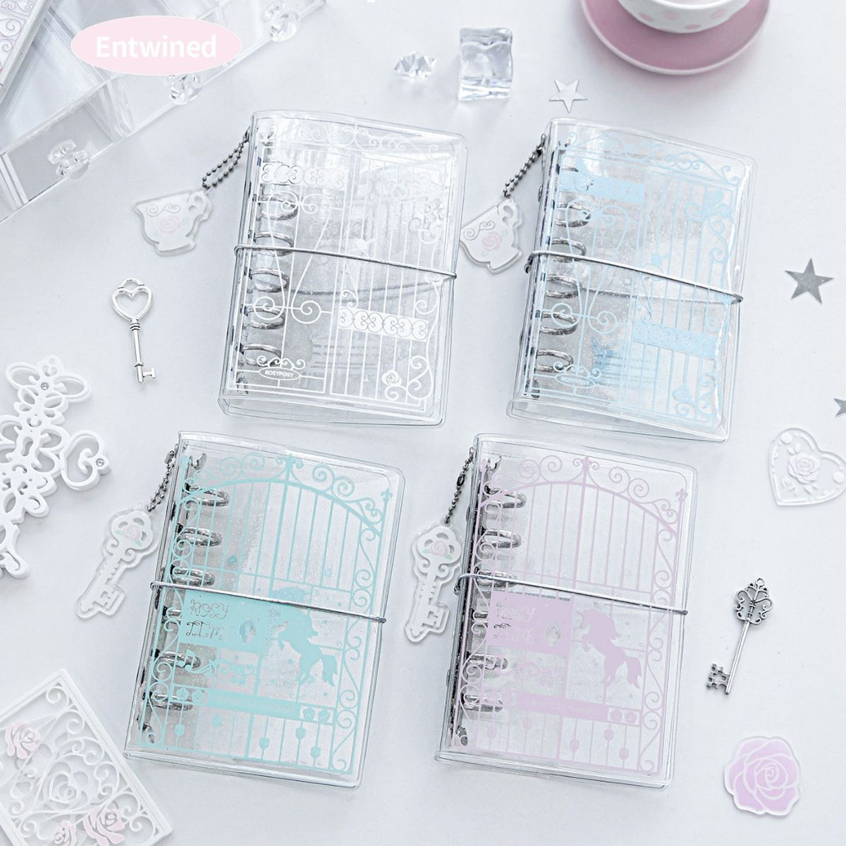Vintage Window A7 Glitter Binder Journal