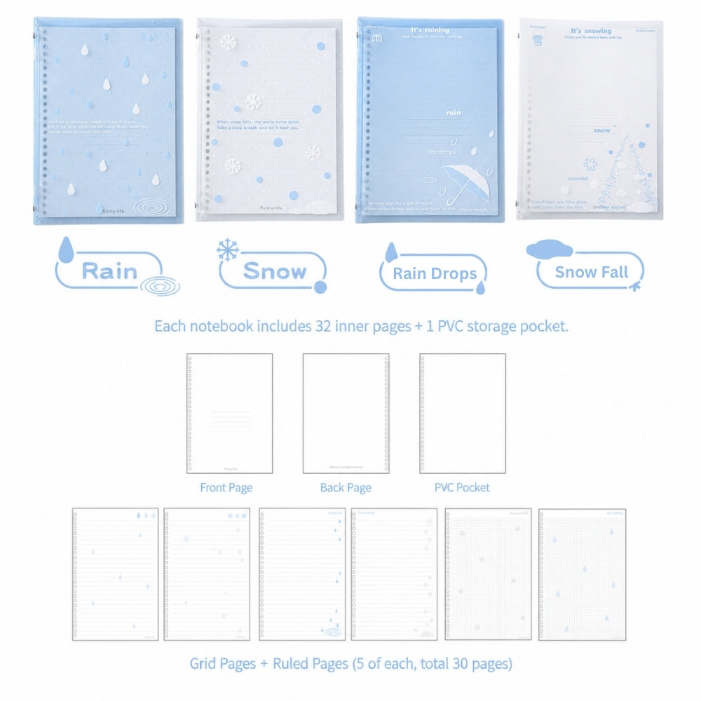 Weather Vibe B5 Frosted Softcover Loose Leaf Notebook