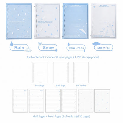 Weather Vibe B5 Frosted Softcover Loose Leaf Notebook