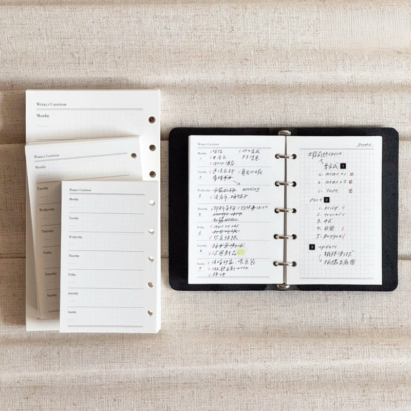 Weekly Focus Grid Planner Binder Refills