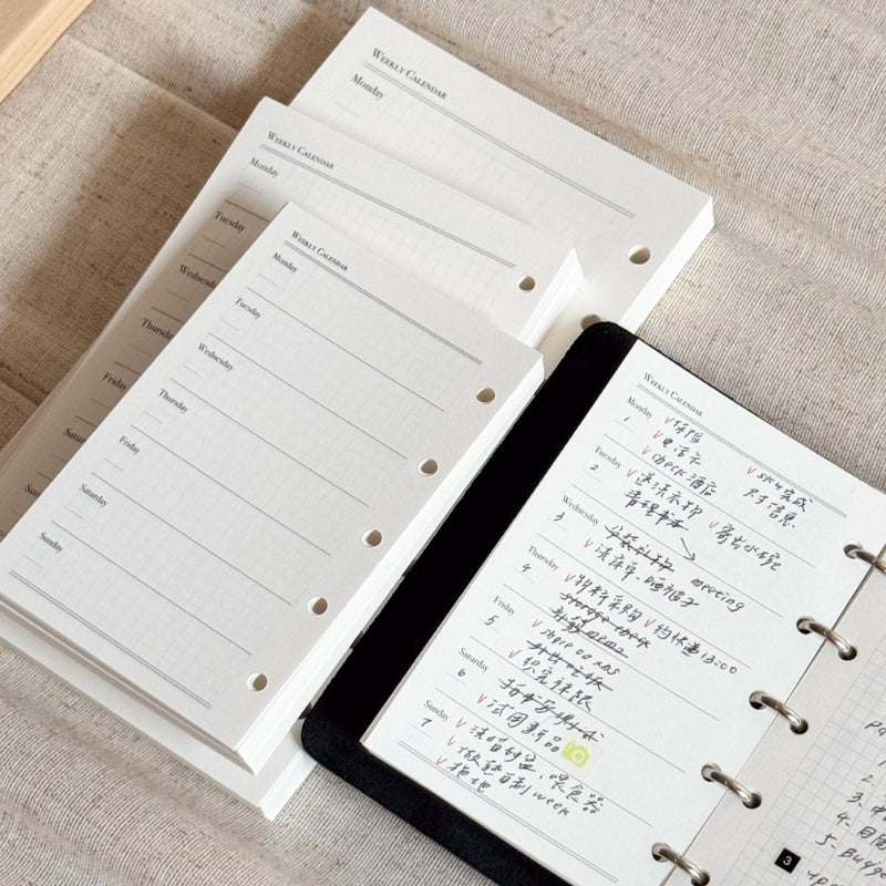 Weekly Focus Grid Planner Binder Refills