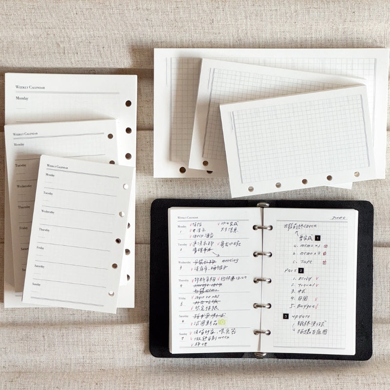Weekly Focus Grid Planner Binder Refills