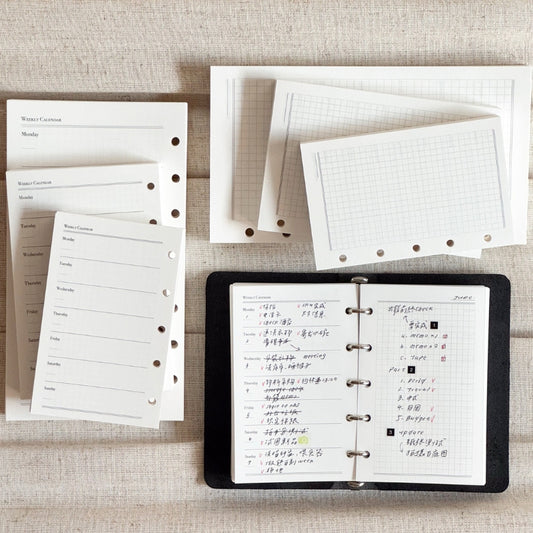Weekly Focus Grid Planner Binder Refills