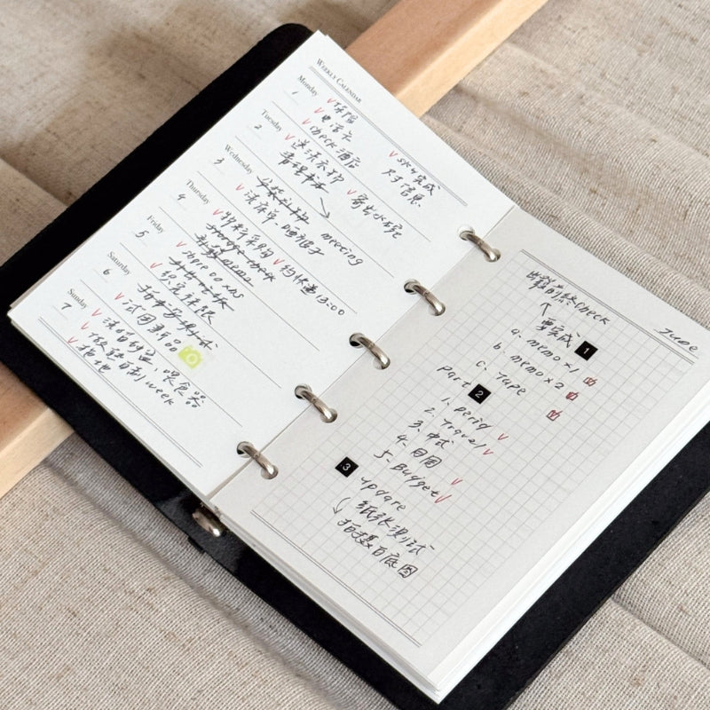Weekly Focus Grid Planner Binder Refills