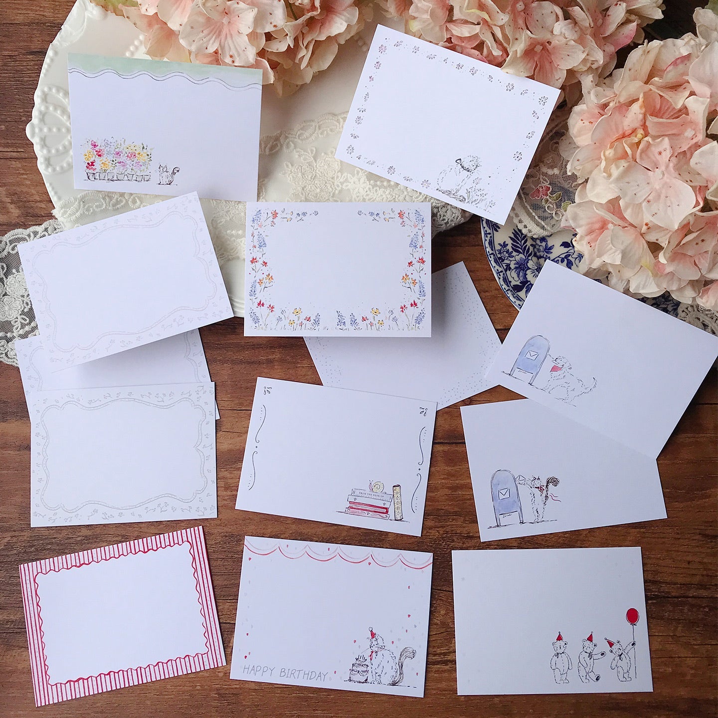 Whispering Frames Thank you Birthday Card Set