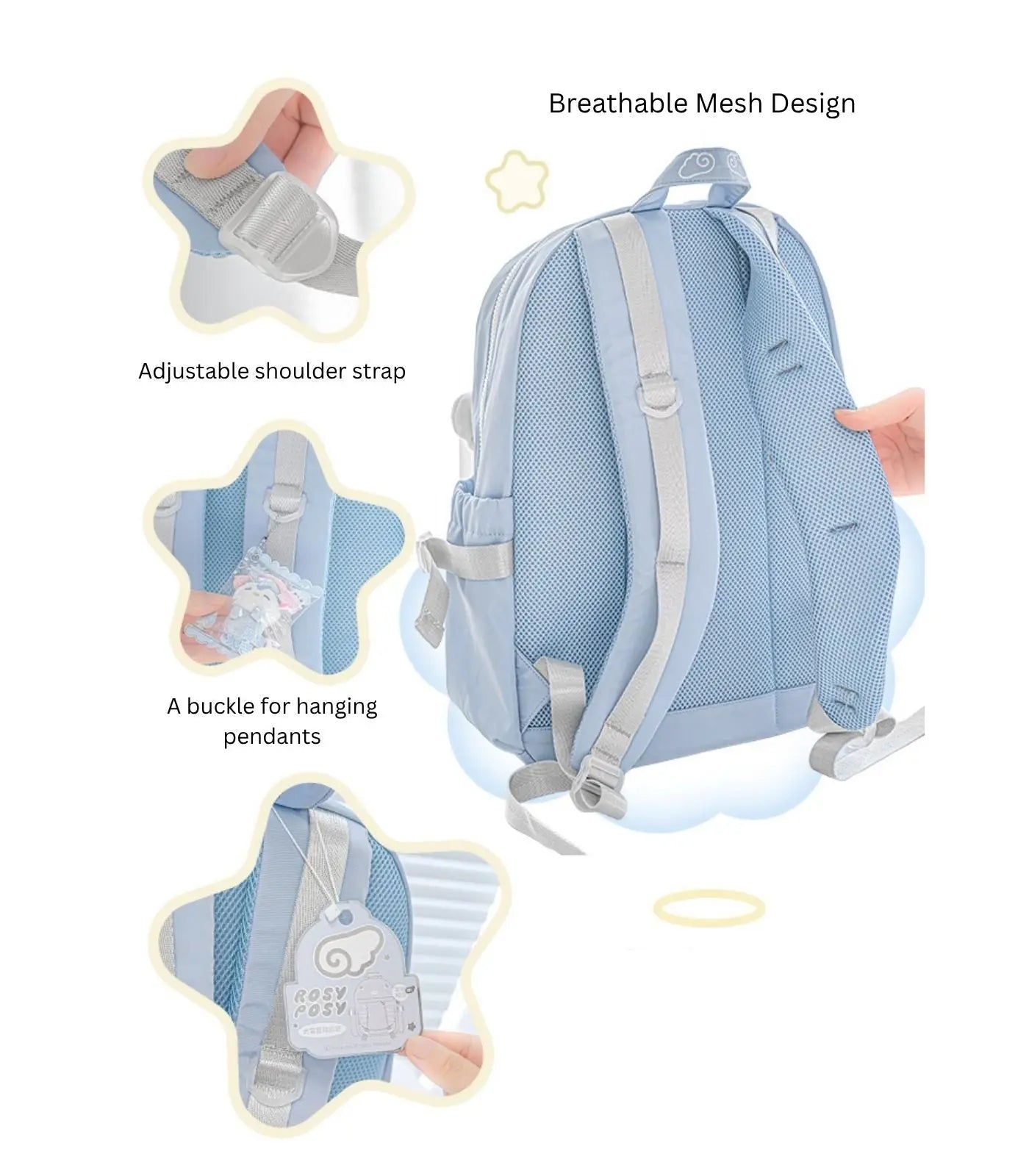 angel backpack kid Wingwing Fluffy Angel Wings School Backpack