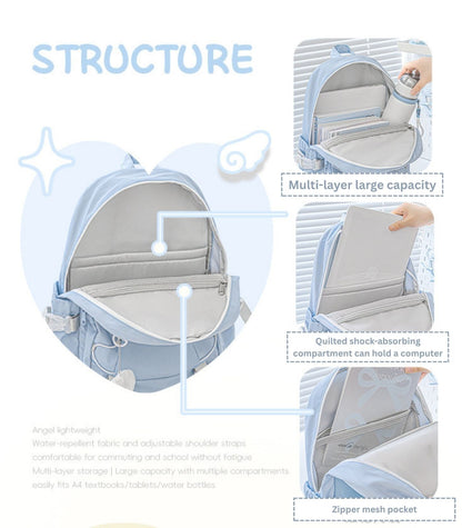 Wingwing Fluffy Angel Wings Backpack