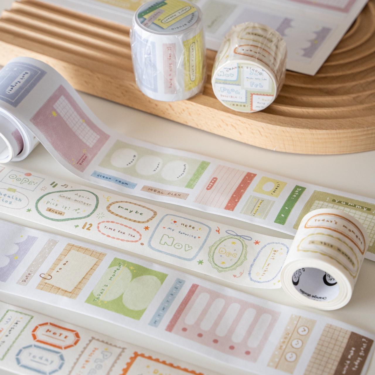 Writing Notes & Doodle Border Washi Tapes & Die-cut Stickers