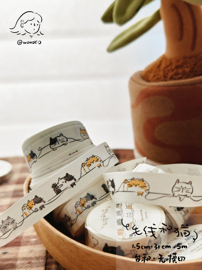 Yarn & Cats Original Illustrated Washi Tape
