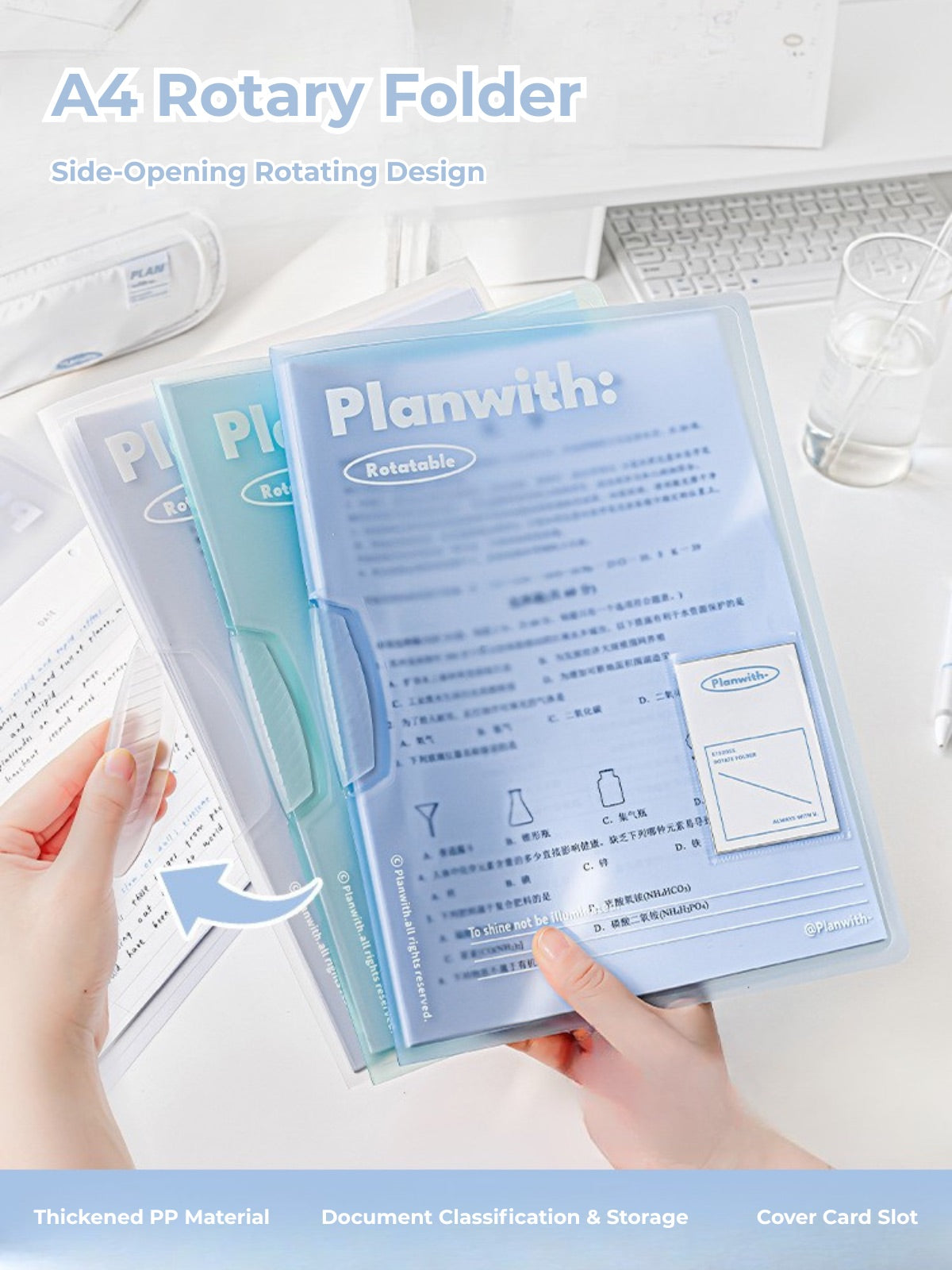 A4 Swing-Clip Punch-Free Document Organizer (3-Pack)