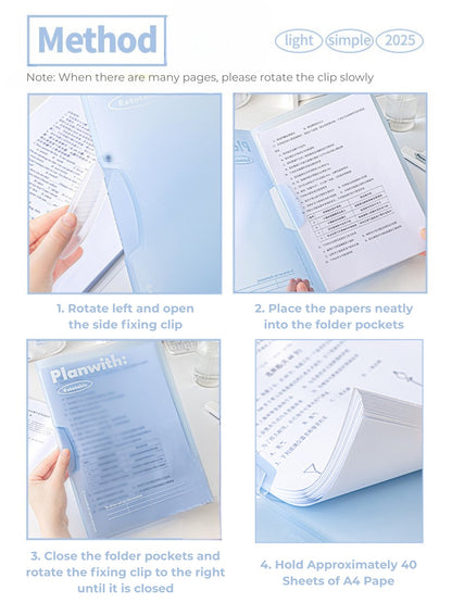 A4 Swing-Clip Punch-Free Document Organizer (3-Pack)