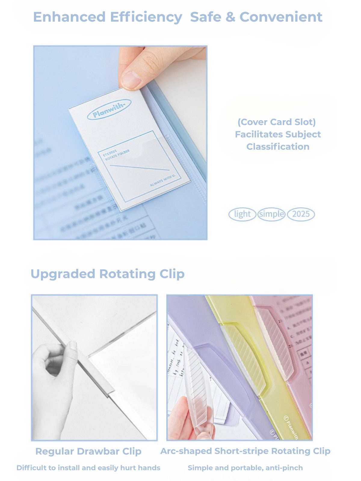 A4 Swing-Clip Punch-Free Document Organizer (3-Pack)
