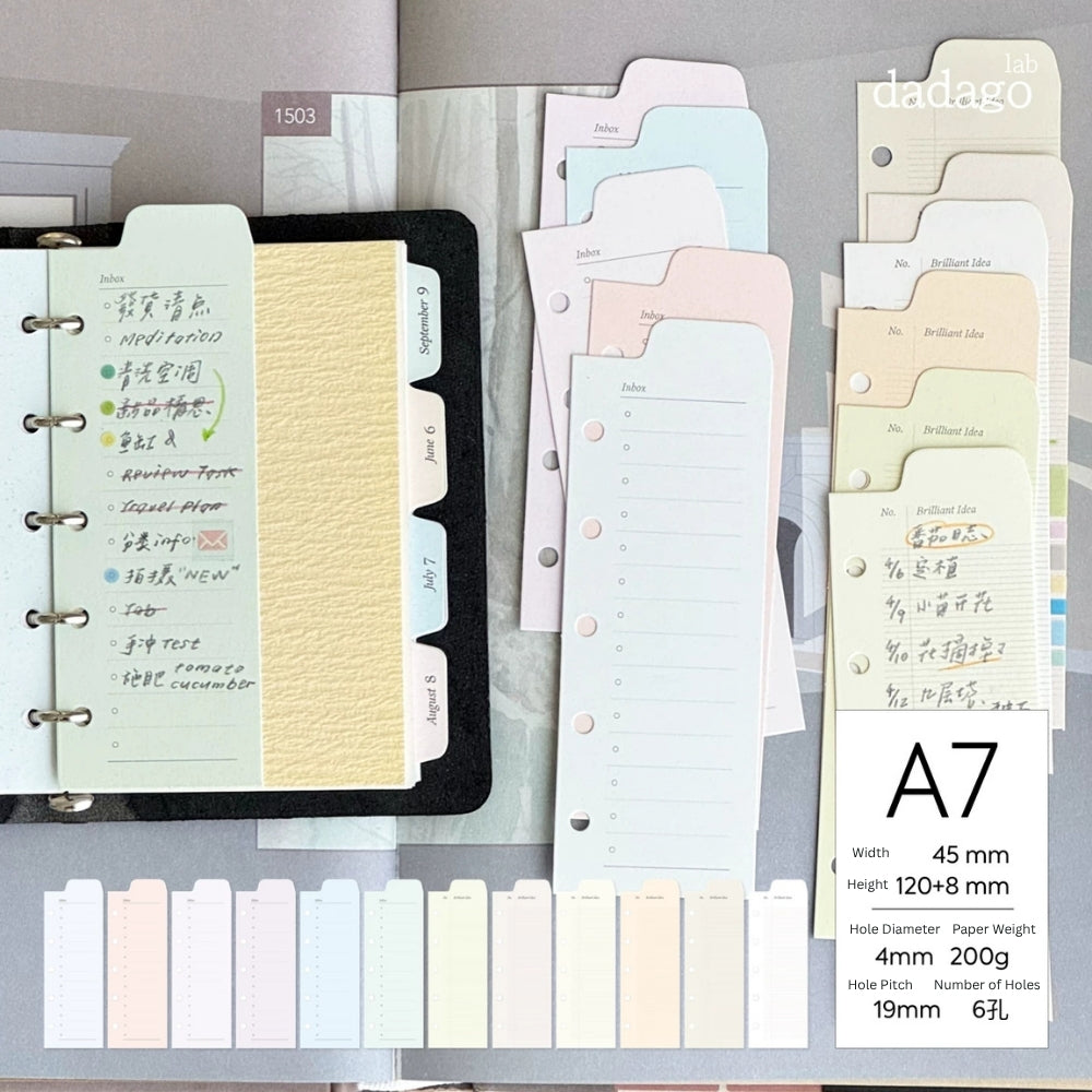 Peeking Views Half-Page Index Divider Set, M5/A7/A6