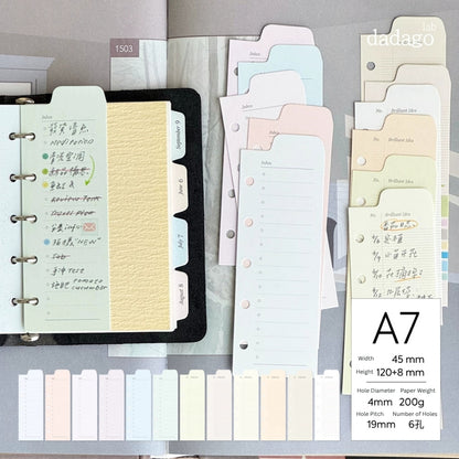 Peeking Views Half-Page Index Divider Set, M5/A7/A6