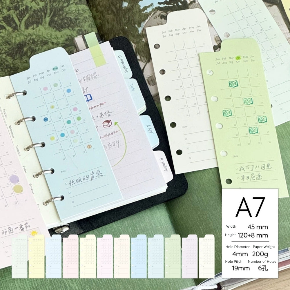 Peeking Views Half-Page Index Divider Set, M5/A7/A6