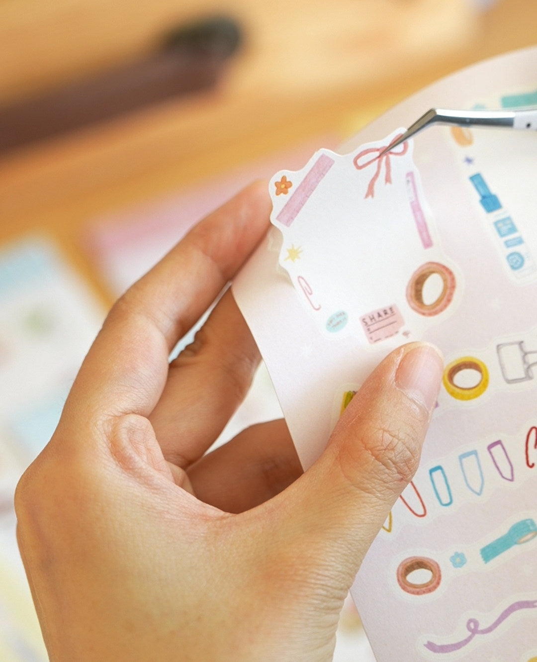 Aesthetic Stationery Illustration Die-Cut Stickers