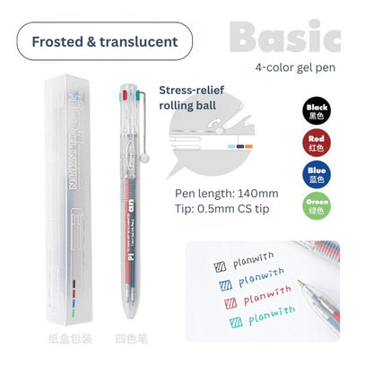 Transparent Frosted Mindflow 4-in-1 Stress-Relief Pen