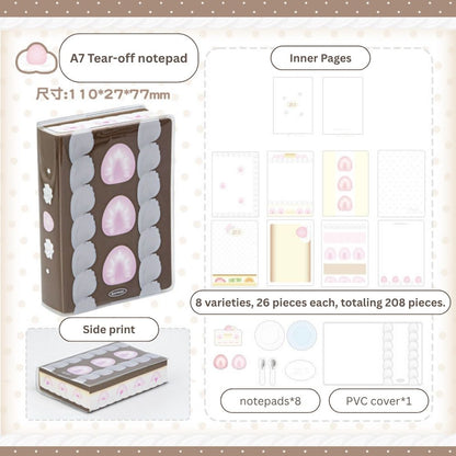 Strawberry Cake Edge-Gilded A7 Journal & Memo Pad