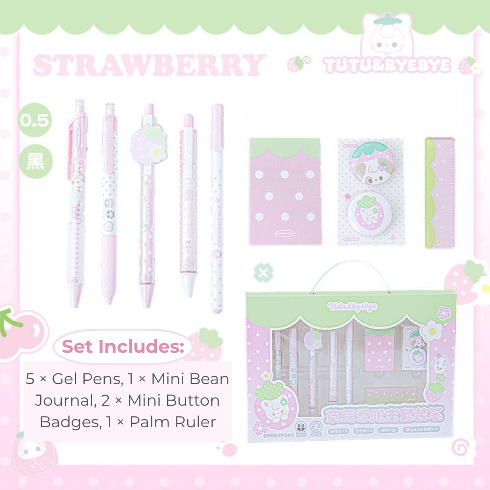 Berry Sweet 9-Piece Strawberry Stationery Set