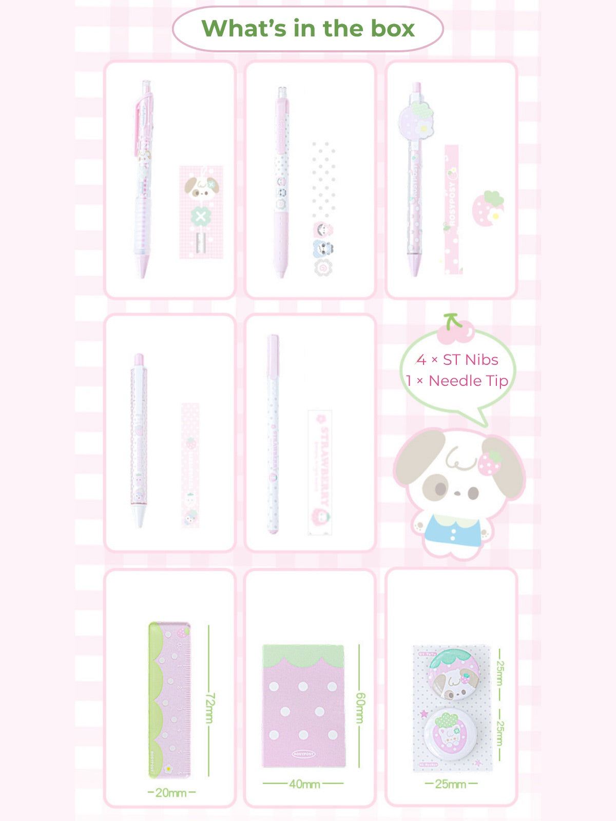 Berry Sweet 9-Piece Strawberry Stationery Set