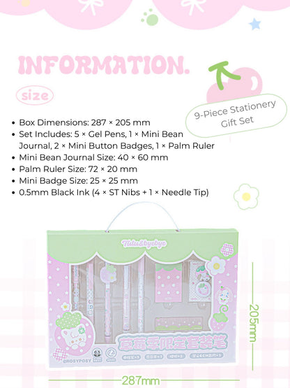 Berry Sweet 9-Piece Strawberry Stationery Set