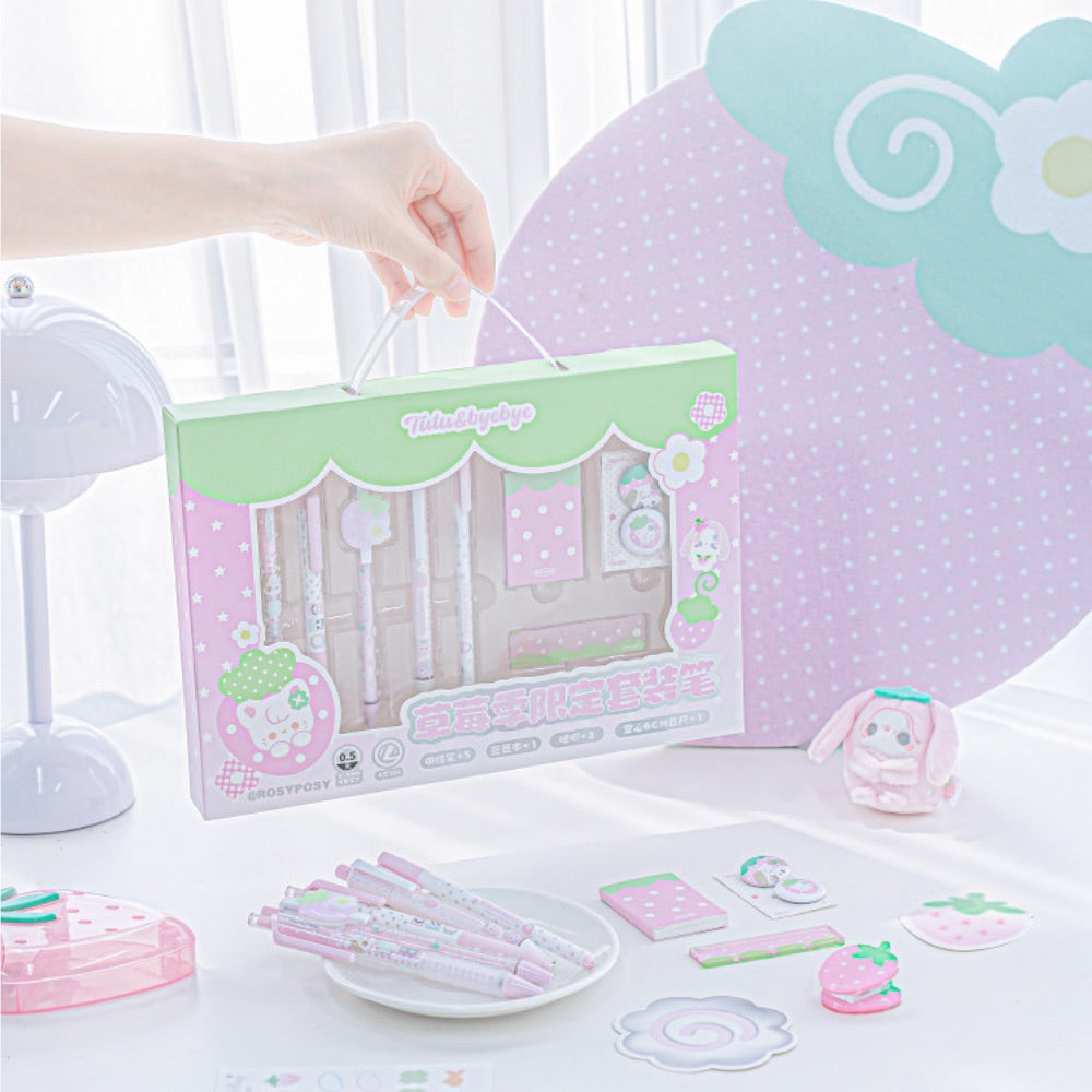 Berry Sweet 9-Piece Strawberry Stationery Set